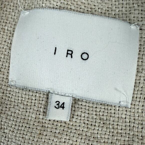 IRO linen and lamb leather industrial jacket - Picture 9 of 16
